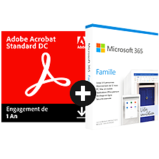 Pack Acrobat Standard DC + Microsoft 365 Famille