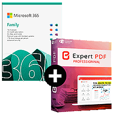 Pack Microsoft 365 Family + Expert PDF Pro 15
