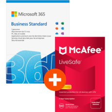 Pack Microsoft 365 Business Standard + McAfee LiveSafe