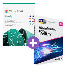 Microsoft 365 Familia + Bitdefender Total Security