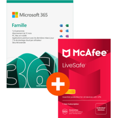 Microsoft 365 Famille + McAfee LiveSafe